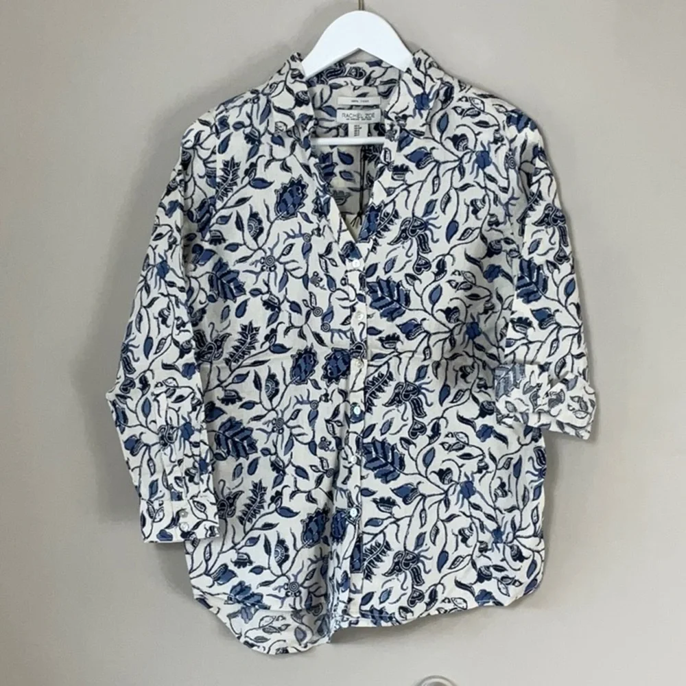 Rachel Zoe linen button up shirt - Picture 1 of 7